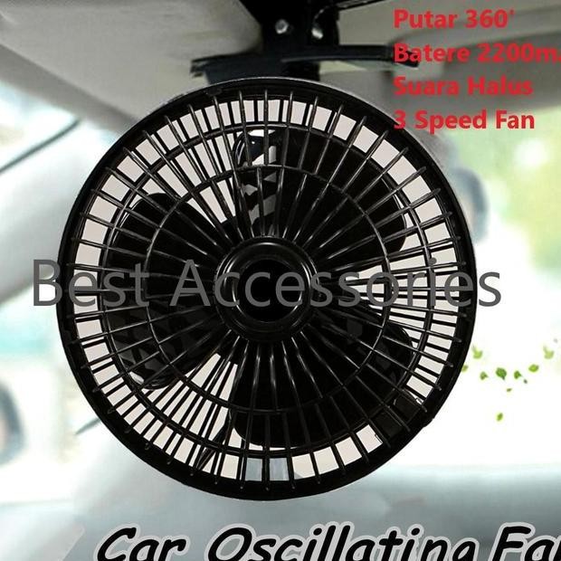 Kipas Angin Mobil Jepit Sunvisor Dashboard Cordless Portable 620
