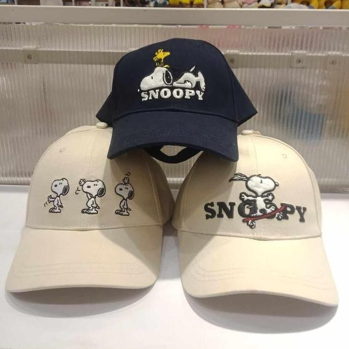 Grosir Topi Baseball Miniso Snoopy Summer Travel Collection Cute Baseball Cap