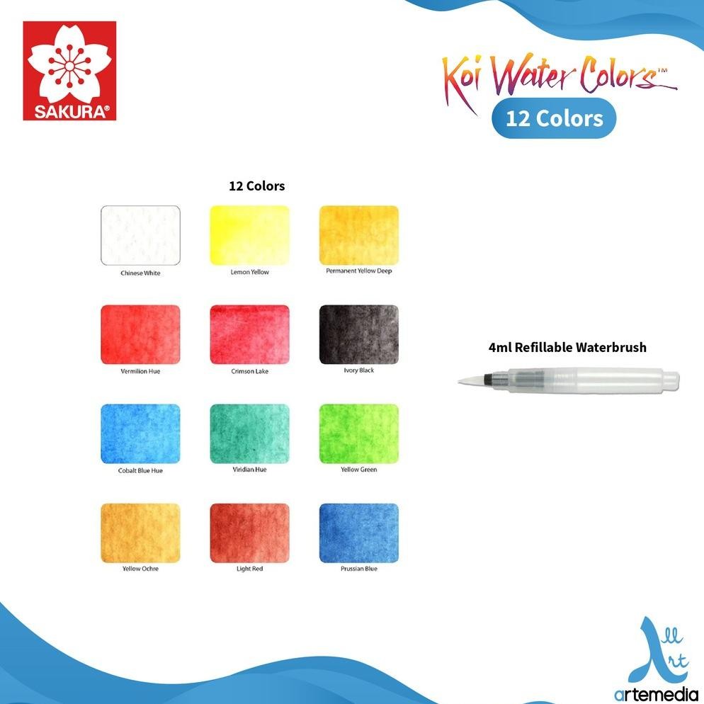 

Sakura Koi Watercolor 12 Pocket Field Sketch Box Set Cat Air Terlaris