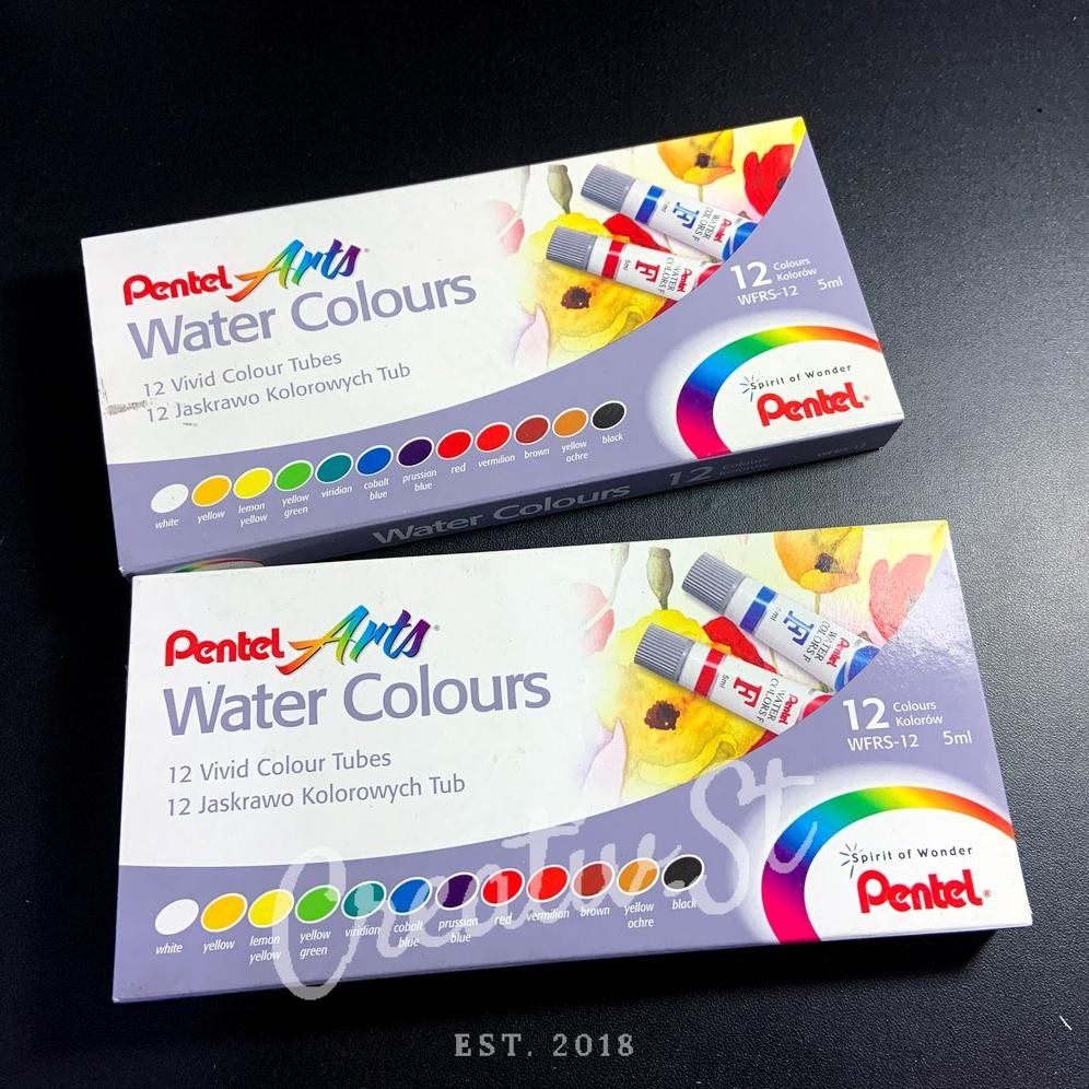 

PENTEL Water Color Cat Air 12 Warna Set Paint Lukis Watercolor Terlaris
