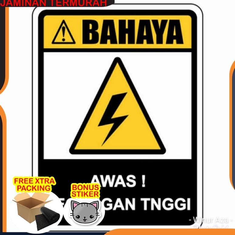 

Sign Rambu K3. Awas Bahaya Tegangan Tinggi PLN. Plat Acrylic 20x30 cm Keren Terlaris