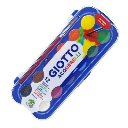 

Giotto Acquerelli Mini 12 Color Water Color Cake Set 12 / Watercolor Cat Air Warna Murah Berkualitas Terlaris