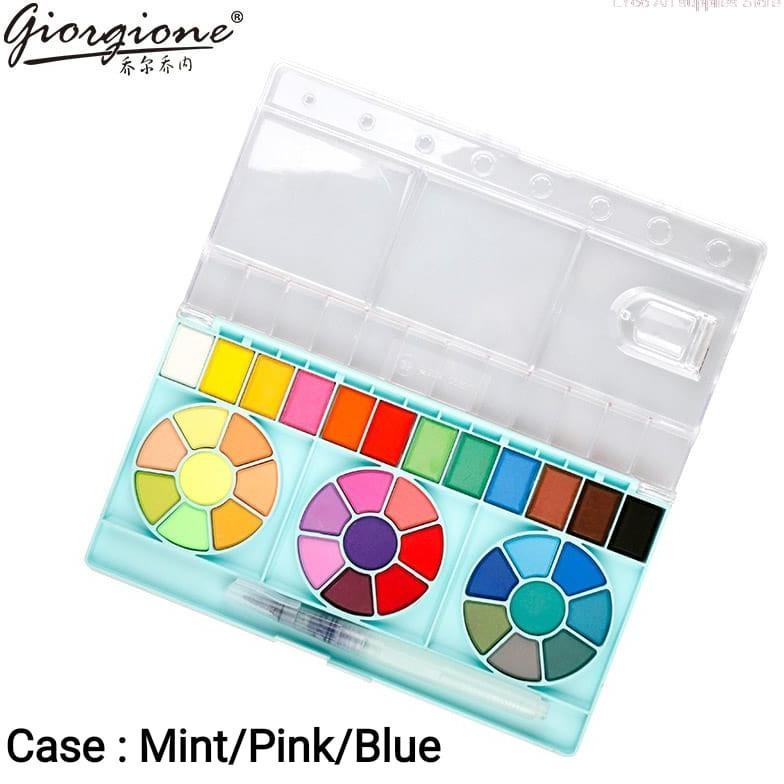 

giorgione water color cake murah 36 plastik warna with water brush Terlaris