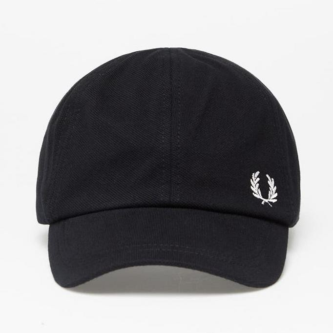 Sale Topi Caps - Fred Perry Pique Black Original Authentic