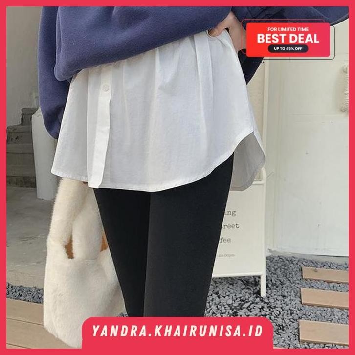 ROK KEMEJA PALSU SAMBUNGAN BAJU  ROK SAMBUNGAN KANCING  ROK MINI BY YANDRA ID BAGUS 