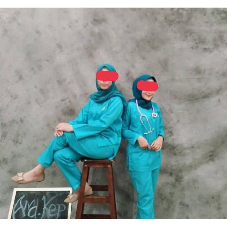 Baju oka / baju ok / scrub oka / seragam perawat / seragam perawat oka lengan panjang