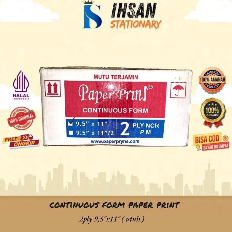 

Continuous Form 2 Ply 9,5 x 11 Full Paper Pryns RB07