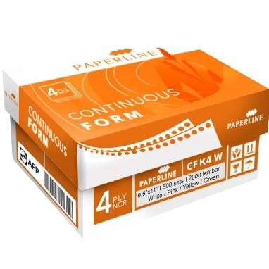 

Kertas Continuous Form 4 Ply Warna Full Paperline / CF K4 W RB07