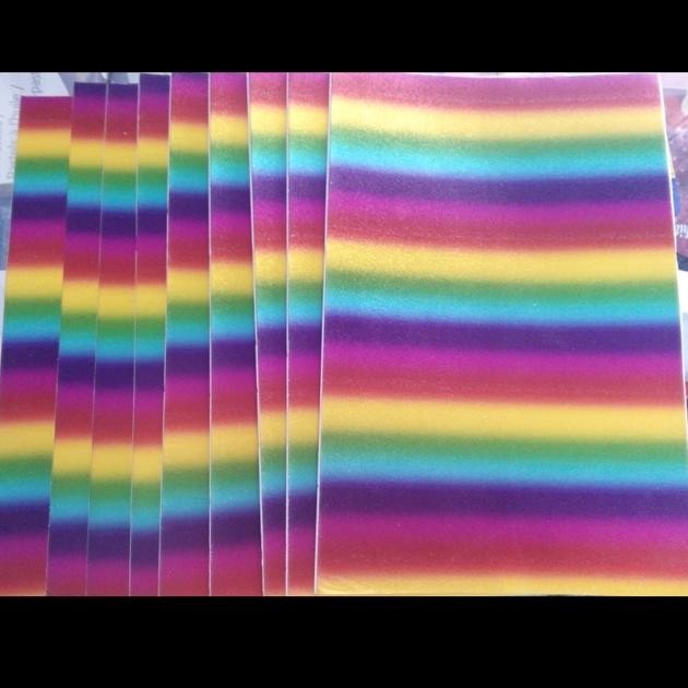 

Busa glitter a4 isi 10 lembar gradasi ber lem pelangi RB07