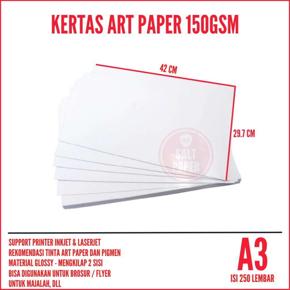 

Kertas Art Paper A3 Dan A3 Plus 150 gsm 250 lembar / Art Paper 150 gsm A3 dan A3 Plus RB07