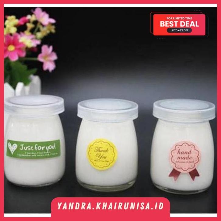 SET ISI  PC BOTOL JAR KACA ML TOPLES SUSU KECIL DORE BOTTLE JAR BELING BOTOL PUDING WADAH KECAP GELA