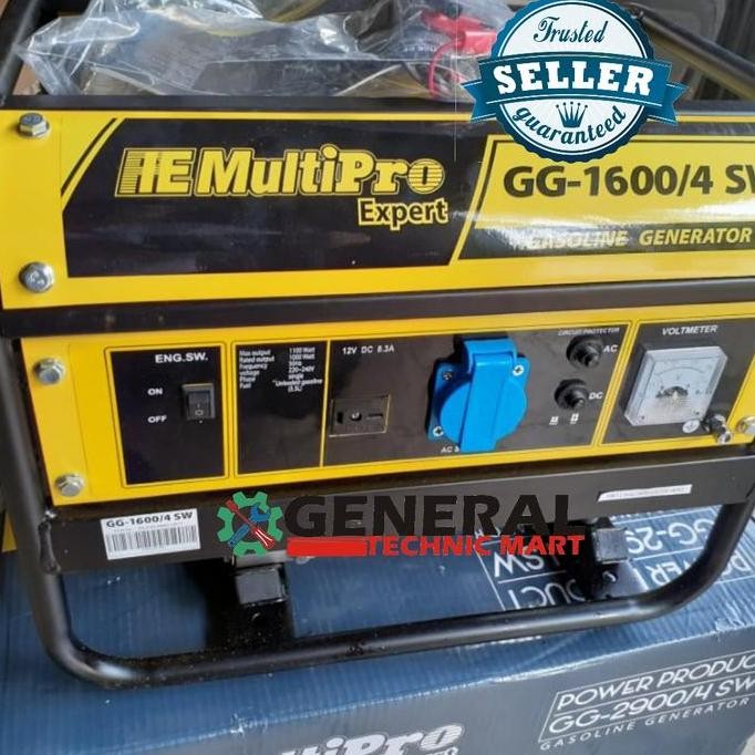 

Terlaris Genset Bensin Gasoline Generator Gg1600/4Sw Multipro Gg-1600/4Sw