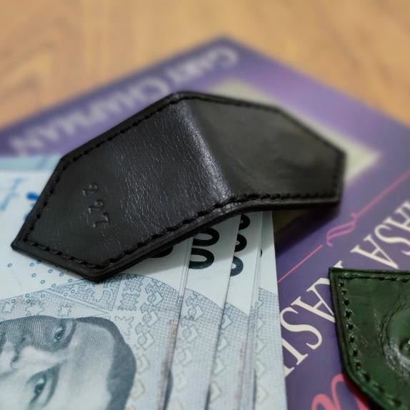

Money Clip Magnetic Leather Klip Magnet Penjepit Uang Kulit Bookmark Pembatas Buku RB07