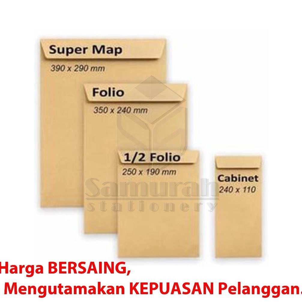 

Amplop Kertas Coklat Polos Neuro Ukuran Super Cabinet /Envelope Kabinet Besar 14 x 27 cm RB07