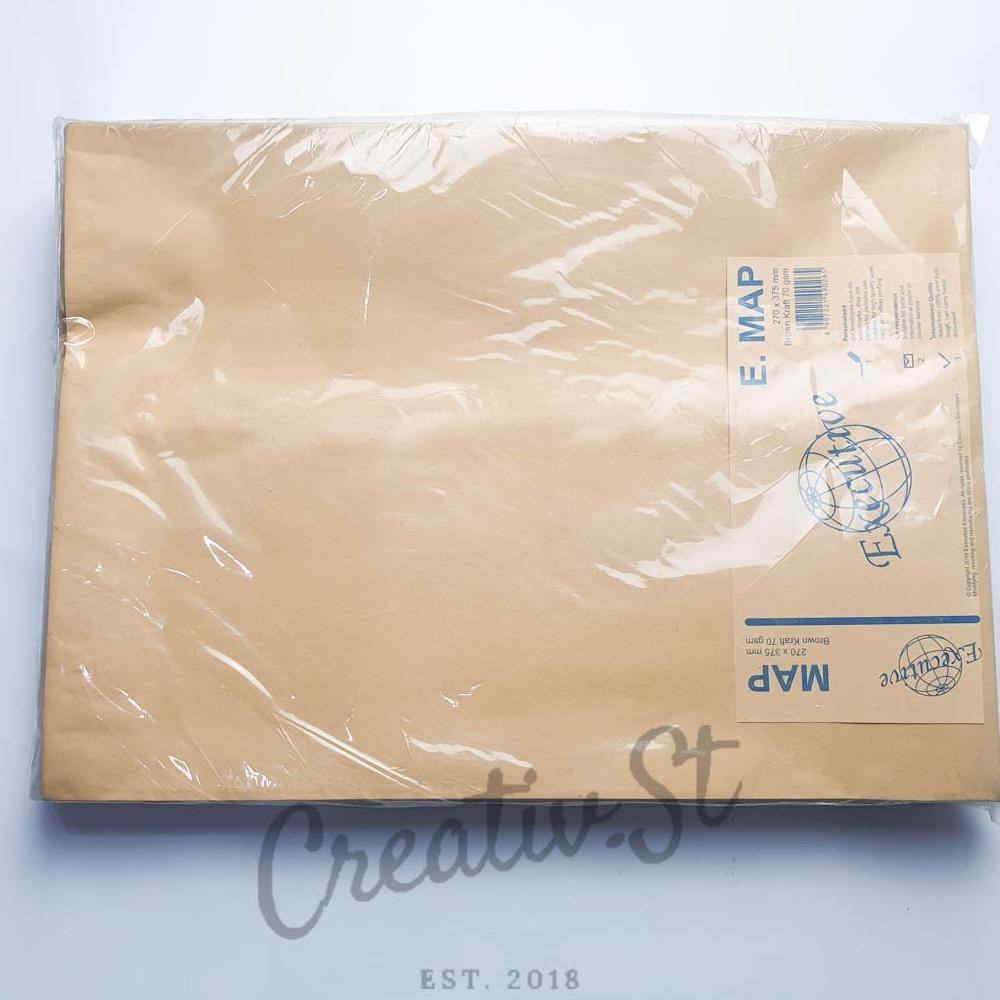 

Executive Amplop Coklat Polos Ukuran Map E Tanpa Lem 37.5 Cm X 27 Cm RB07