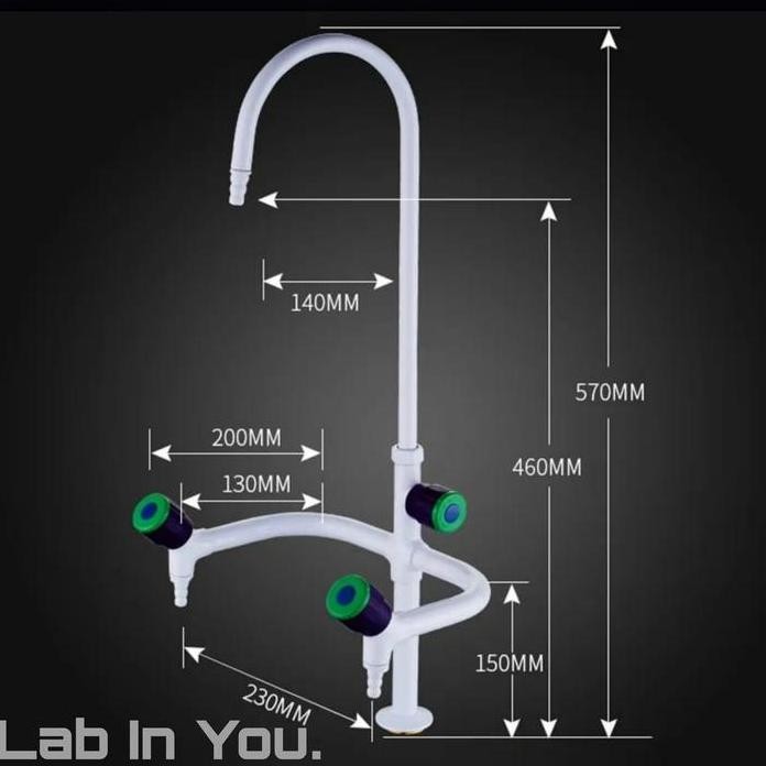 

Terlaris Keran Air Meja Laboratorium Lemari Asam-Kran Three Way Lab