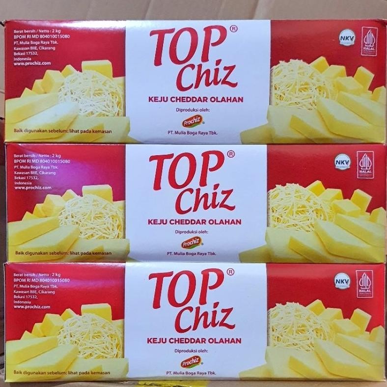 

Baru Keju Cheddar TOPCHIZ 2kg - Blok Ekonomis Rasa Lezat