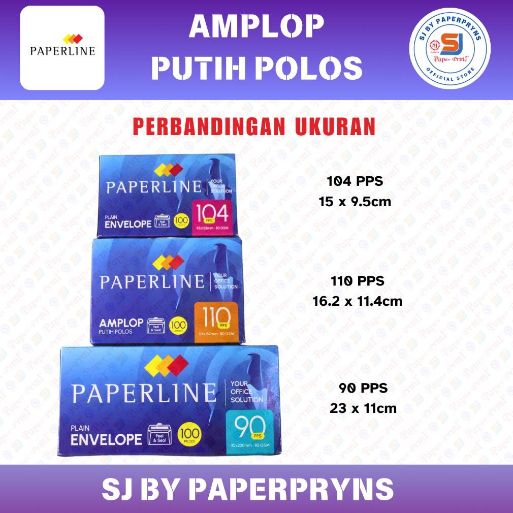 

Amplop Putih Polos Paperline 110 PPS (1 PACK ISI 100 LEMBAR) RB07