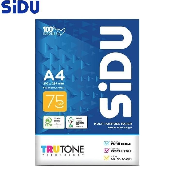 

Sale! Kertas Hvs A4 75Gsm Sidu Putih - 500 Lembar / Rim