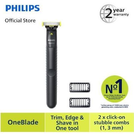 Terlaris Philips Oneblade Qp1424/10 Pencukur & Penata Jenggot/Kumis Hybrid Elektrik Original Garansi