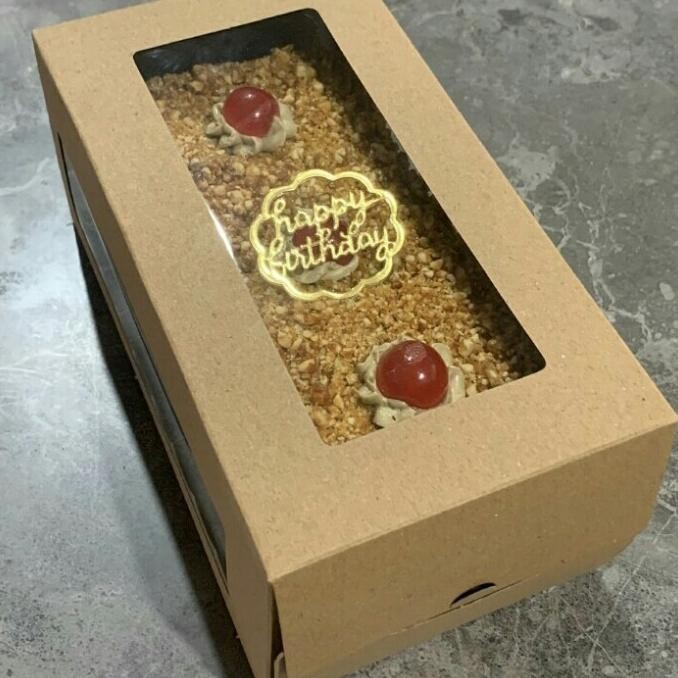(Expert) Dus kue box kue kotak kue bolu gulung box roll cake ukuran 22x12x10cm