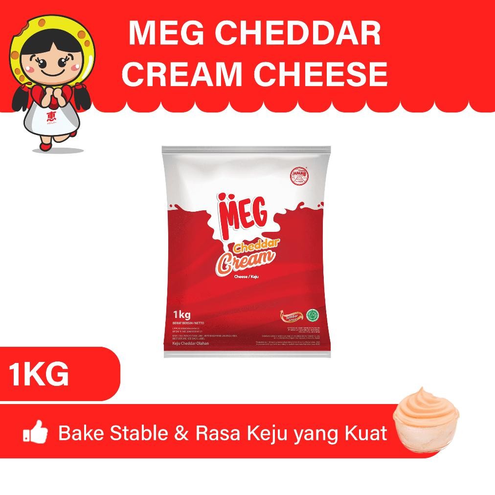 

Baru MEG Cheddar Cream 1kg - Keju Krim Siap Pakai Halal untuk Topping & Olesan