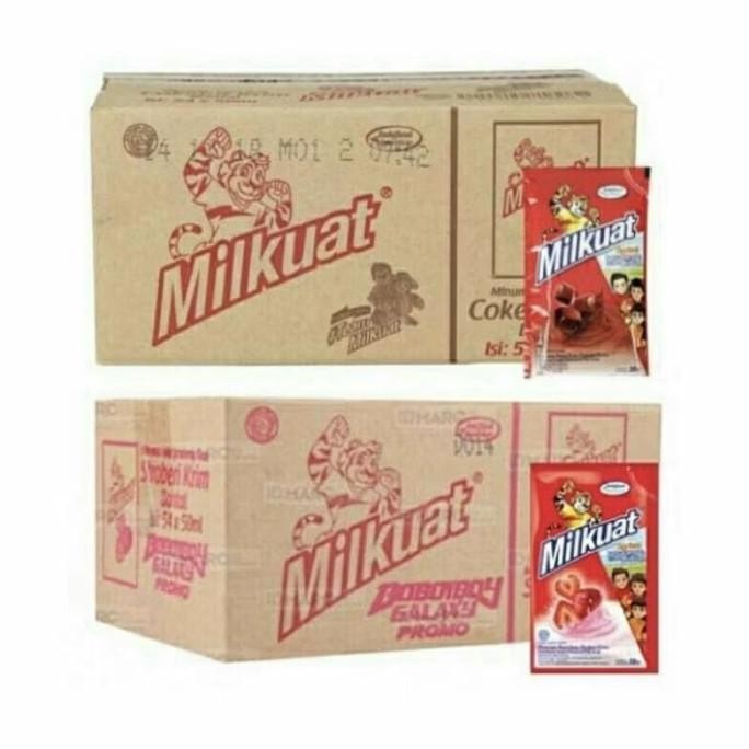 

(Expert) Milkuat bantal cokelat/stroberi 1 karton isi 54 pcs 50ml