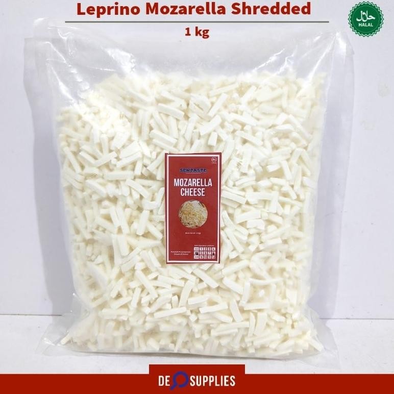 

Baru Mozzarella Parut Leprino 1kg - Keju Mozarella Shredded Lumer