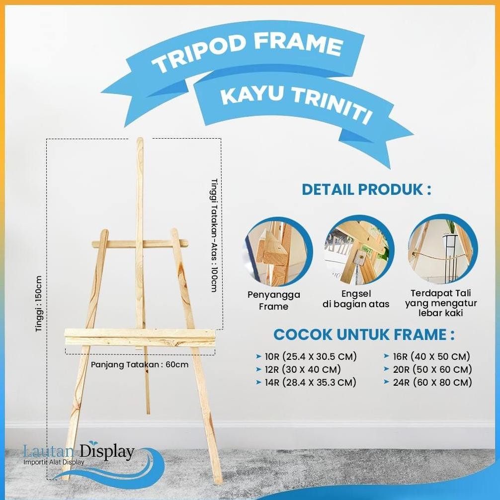 

Baru Easel Kayu Jati Belanda untuk Lukisan dan Frame 120cm