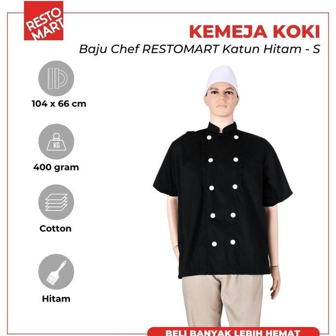 SERAGAM CHEF/BAJU CHEF/KEMEJA KOKI RESTOMART KATUN(1394171)