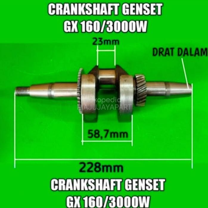 

Terlaris Askrup Crank Shaft Gx160 Model Genset