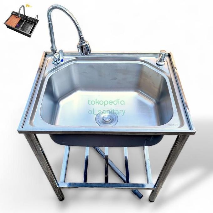 

Terlaris Bak Cuci Piring Meja Kitchen Sink Set Portable Wastafel Kitchen Sink