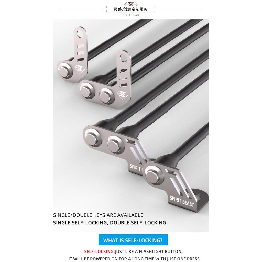 Spirit Beast Saklar Lampu Motor Stainless