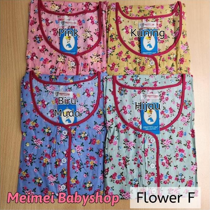 ready stock Daster Katun Pretty Girl / Daster Busui Bumil / Baju Tidur Wanita