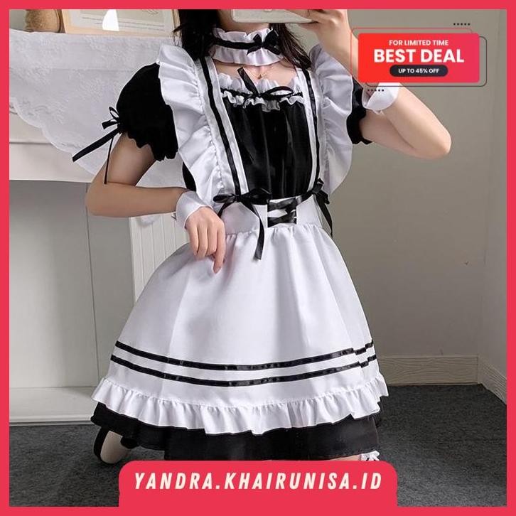 CHAN KAWAII MAID DRESS UNIFORM LINGERIE SERAGAM PELAYAN WANITA SEKSI COSTUME BABYDOLL LOLITA PEMBANT