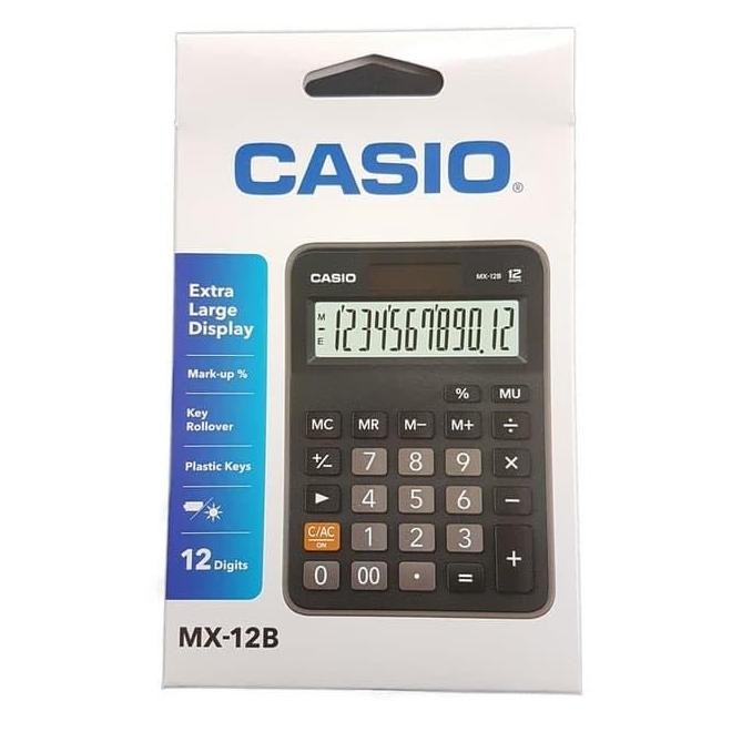 

restock KALKULATOR CASIO MX 12B ORIGINAL - 12 DIGIT - 2 POWER - LARGE DISPLAY