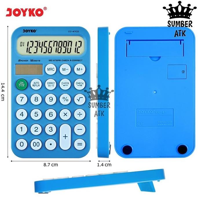

restock Calculator Kalkulator Joyko CC-47CO 12 Digits Check Correct