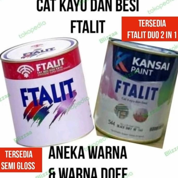 

ready !!! Cat Minyak Kayu dan Besi Ftalit 1kg Aneka Warna Gloss Warna Doff Warna Semi Gloss Kansai Paint 1kg