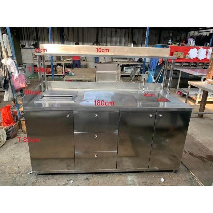 

Terlaris Meja Stainless Kabinet+Sink (Mt 188)