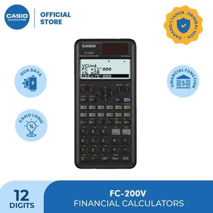 

restock Financial Calculator 200 V Kalkulator Finansial Keuangan CASIO FC-200V