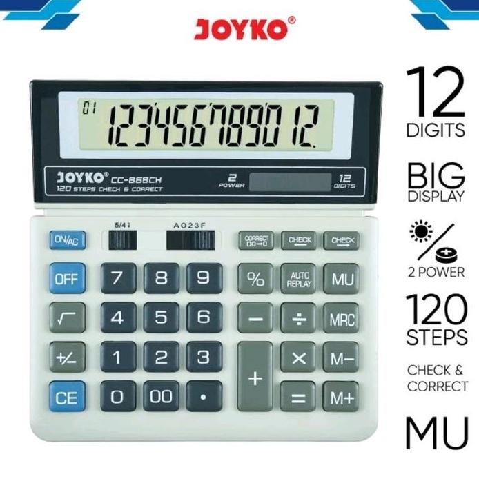 

restock Calculator kalkulator CC-868CH JOYKO 12 digits check correct