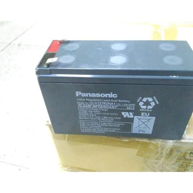 Baterai Aki Kering Panasonic 12V 7Ah Ori Buat Motor / Ups / Accu