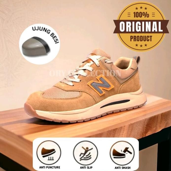 

Terlaris Sepatu Safety Sporty Sepatu Pelindung Kerja Sneakers Sporty Ujung Besi Pria Wanita No134 N Brown Safety Shoes Besi