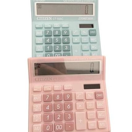 

restock KALKULATOR CHECK & CORRECT CITIZEN CT-555C / 12 Digit Calculator Desktop CT 555 C Warna Pastel