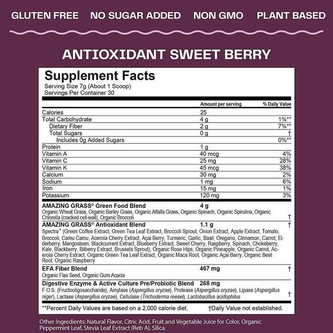 

Amazinggrass Amazing Grass Superfood Antioxidant 420Gr Wheat Grass