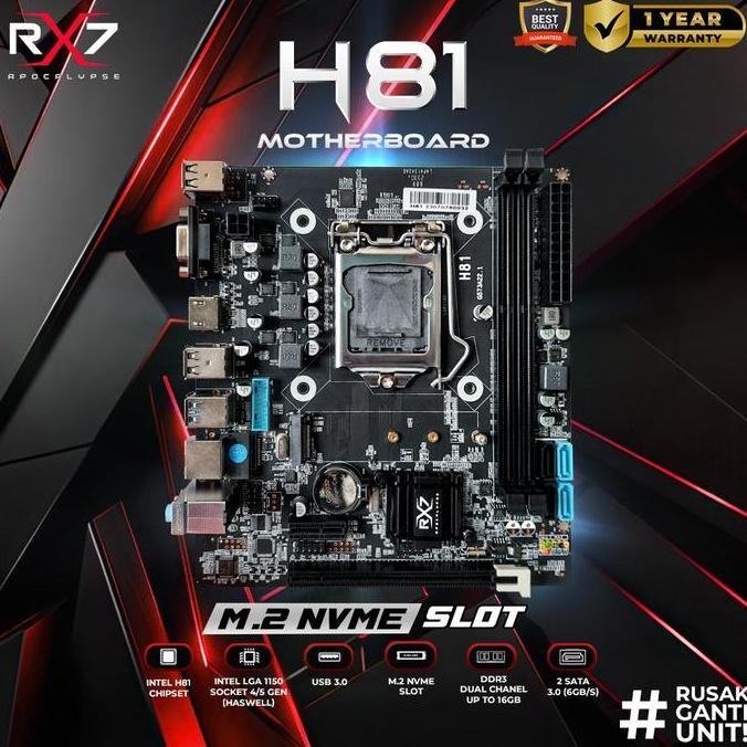 Motherboard Rx7 H81 Lga 1150 Ddr3 Mainboard H81 Support Nvme