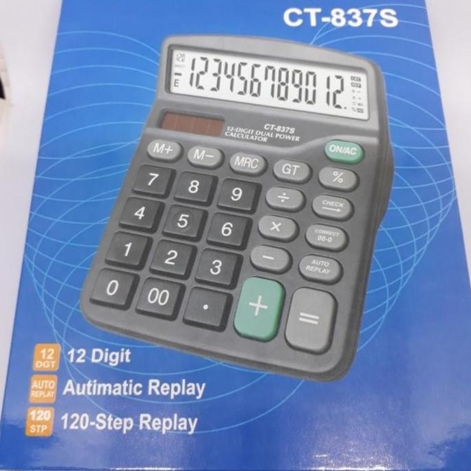 

restock KALKULATOR CHECK & CORRECT CT-837S 12 Digit - Calculator Meja CT837S