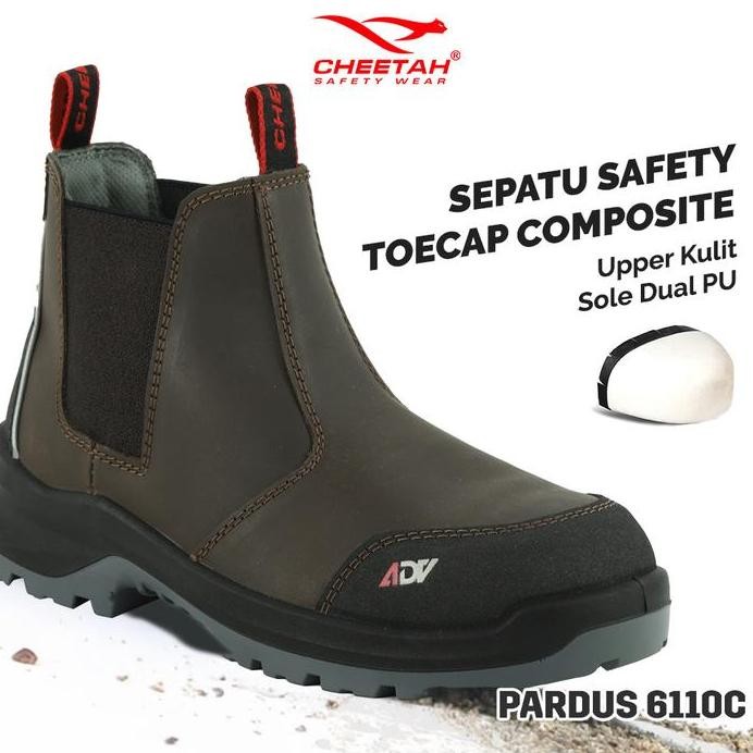 

Terlaris Cheetah Adv Pardus 6110C 6110 C Sepatu Safety Shoes Kerja Pria Composite Toecap Boots