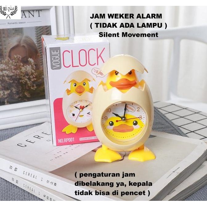 Jam meja Weker Alarm Clock Karakter Telur Bebek Ayam Lucu