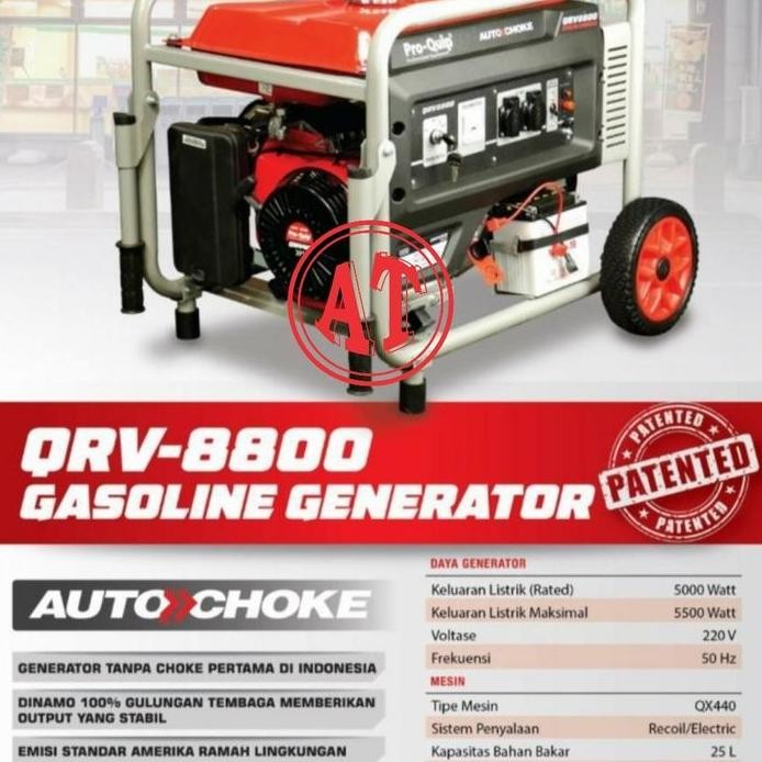 

Terlaris Genset 5000 Watt Proquip Auto Choke Qrv8800